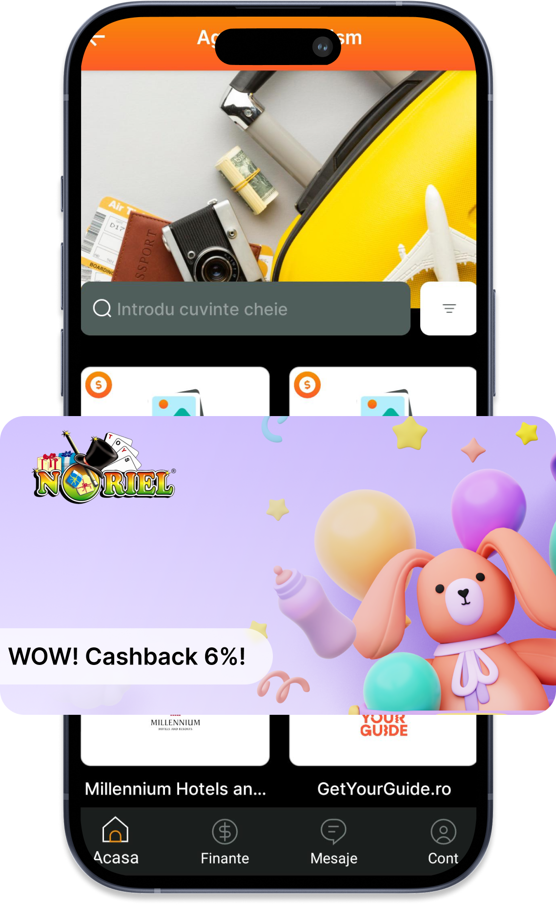 Imagine cu modulul cashclub in Up Mobil+